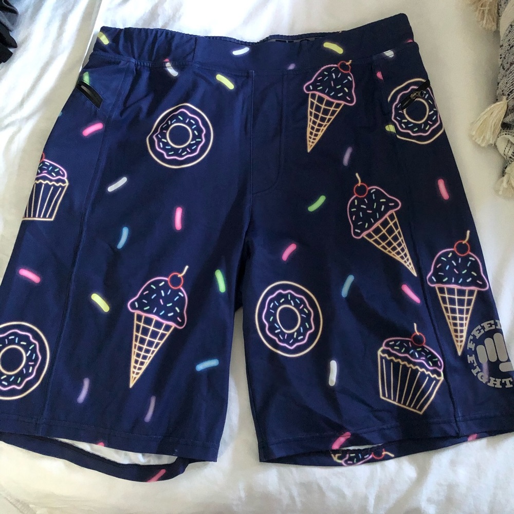 Feed Me Fight Me Mens Workout Shorts